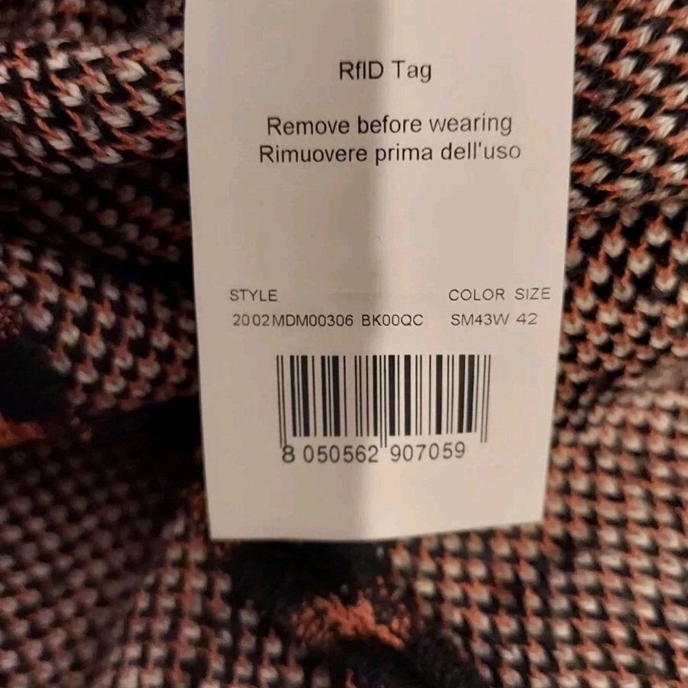 MISSONI Knit Wool Blend Long Duster Cardigan Sweater Coat Black Brown size IT42 - Picture 6 of 7